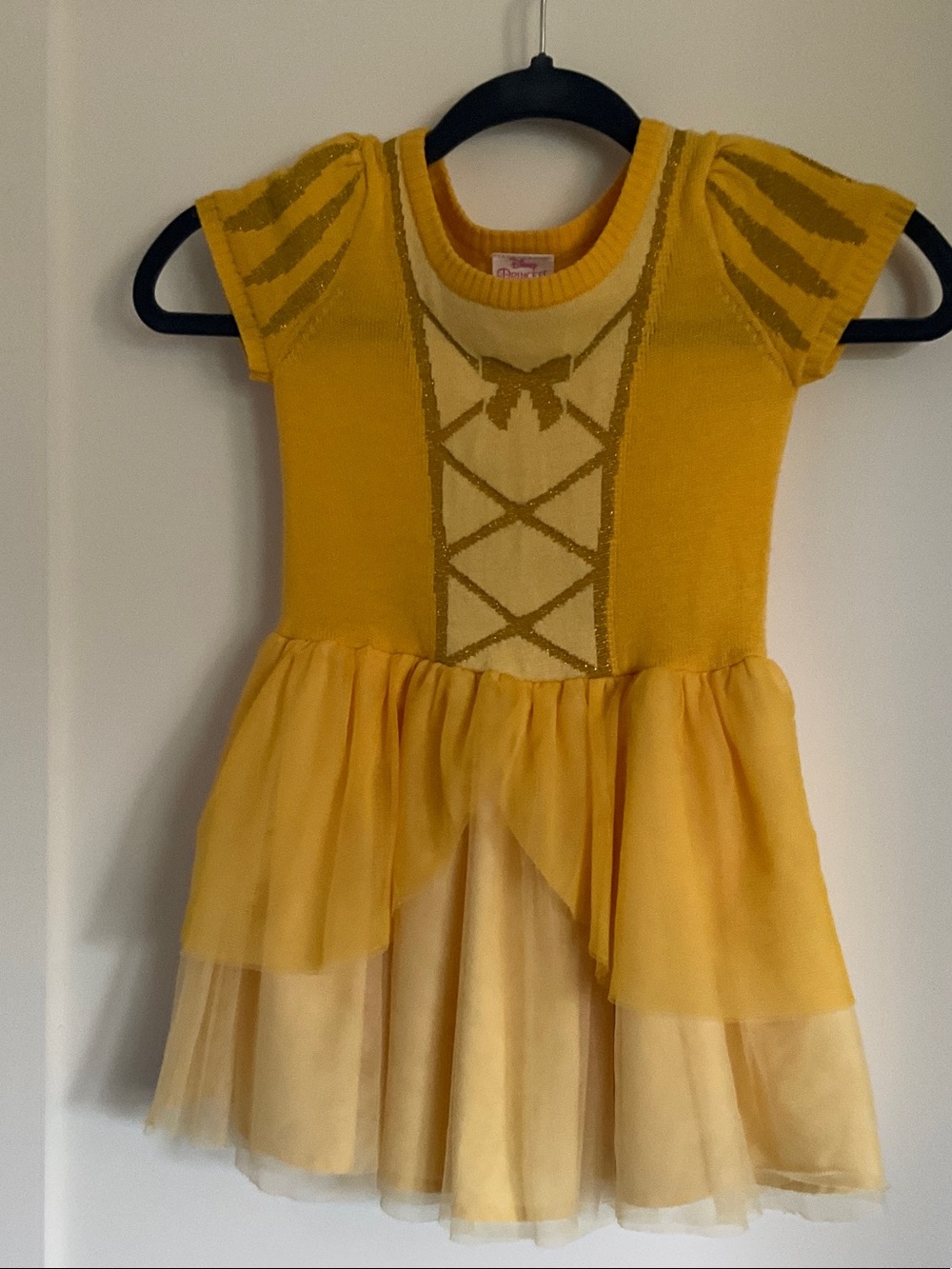 🔴Disney Yellow Princess Tulle Dress Costume